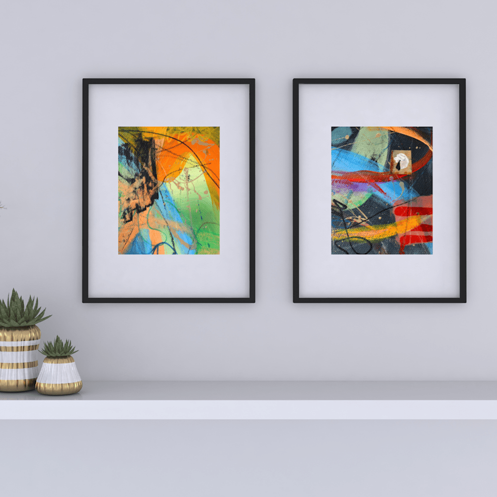 2075 Gray Minimalist Wall Art Photo Frame Mockup Instagram Post