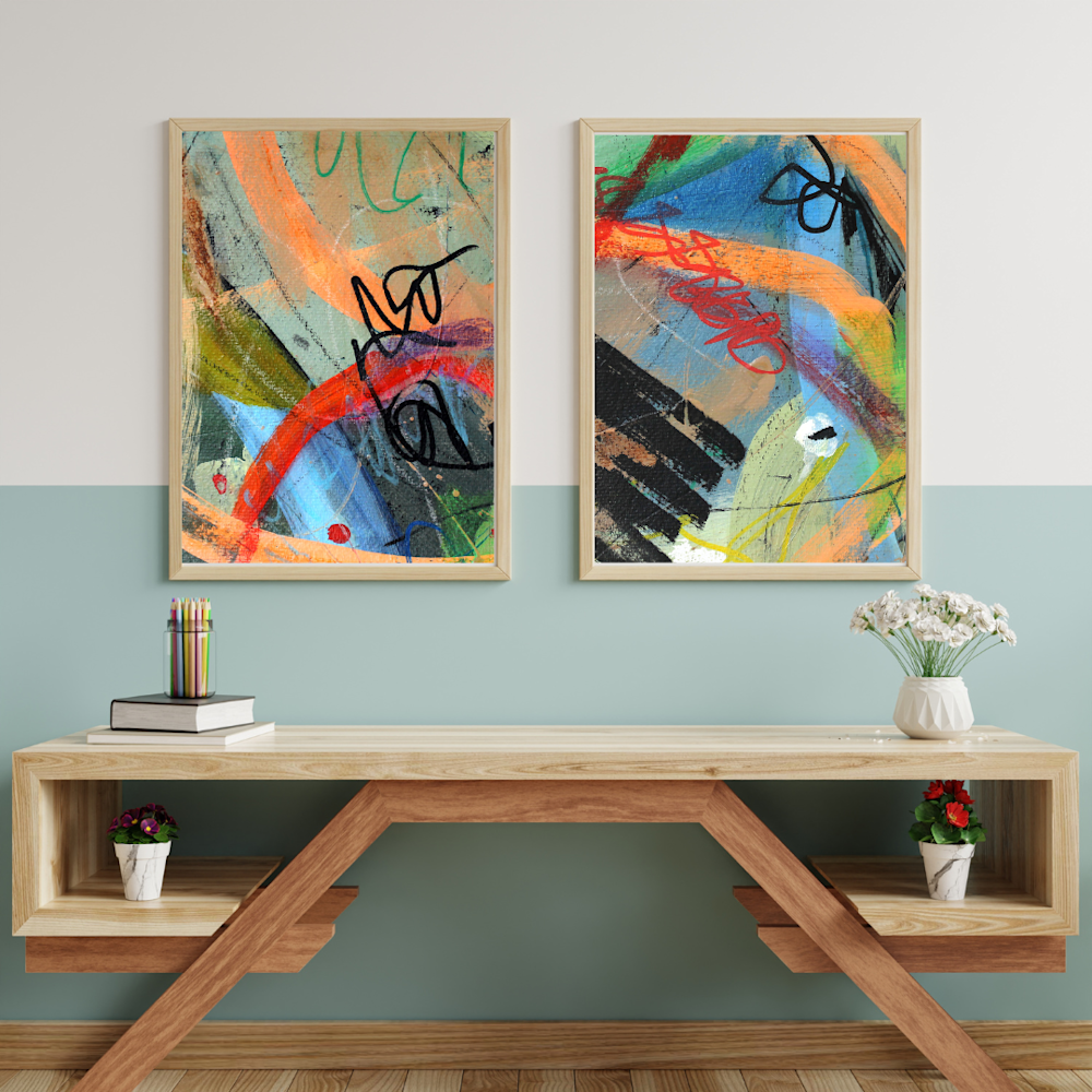 2080 Pastel  Aesthetic Wall Art Photo Frame Mockup Instagram Post