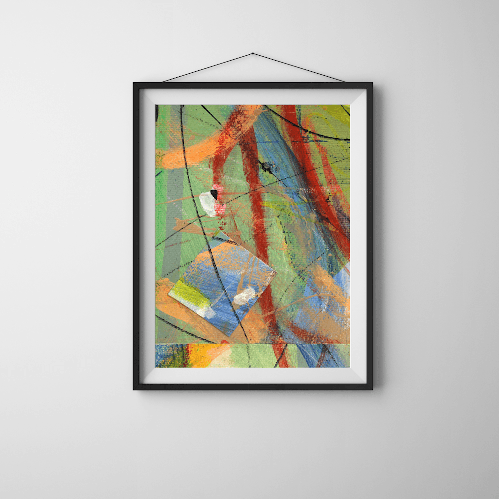 2079 White Simple Background Wall Art Mockup Instagram Post