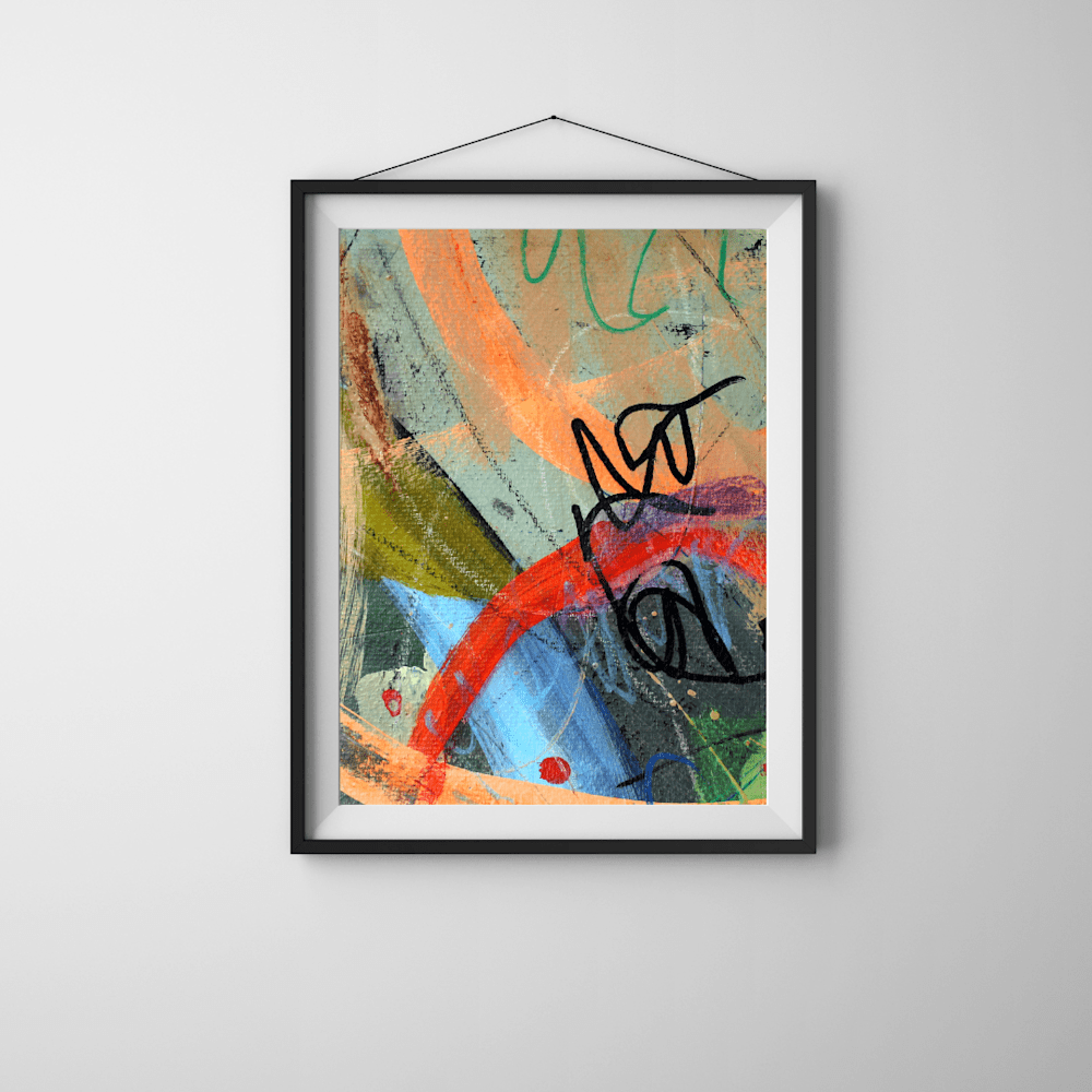 2080 White Simple Background Wall Art Mockup Instagram Post