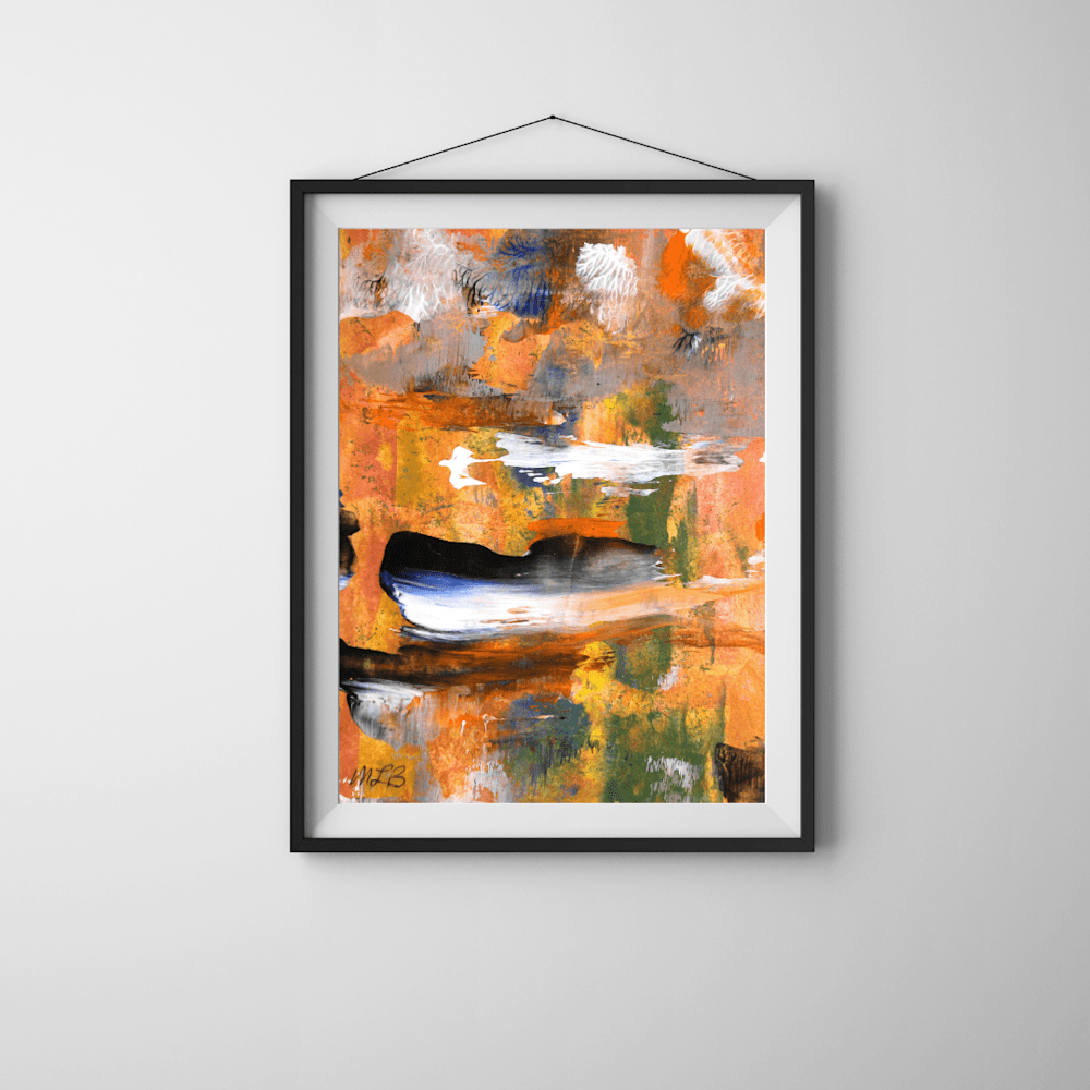 2017 White Simple Background Wall Art Mockup Instagram Post