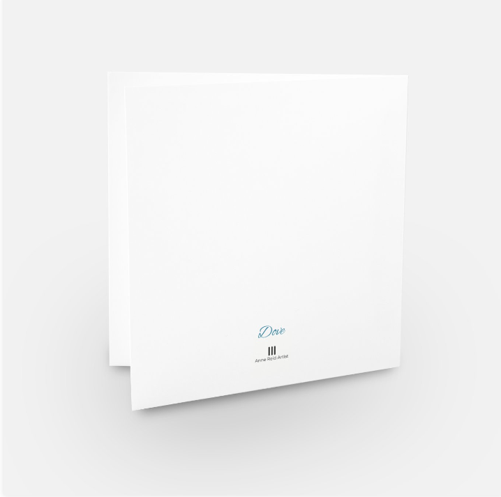 Dove Christmas Card, Stars, Back cover