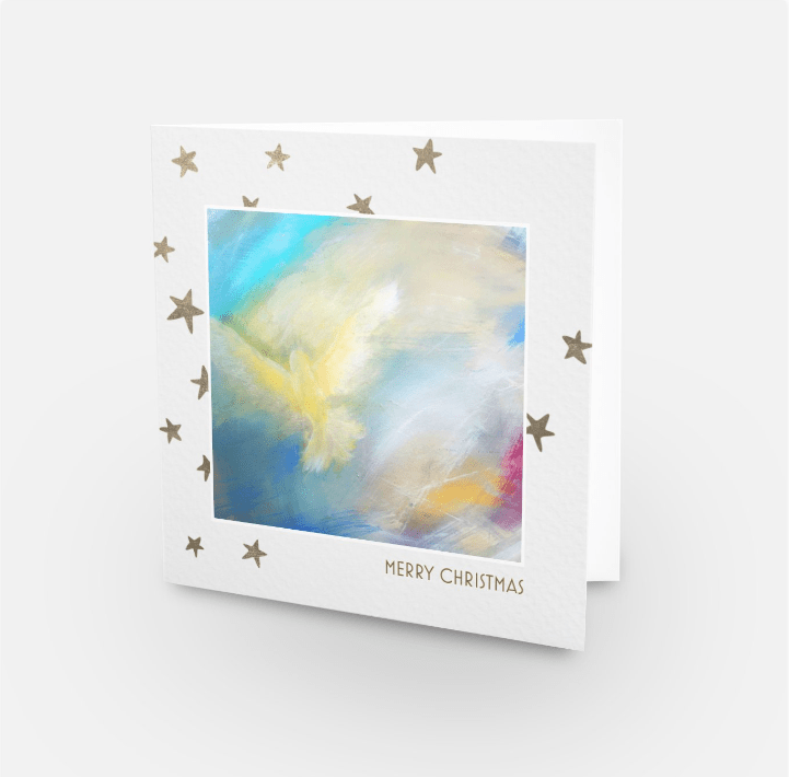 Dove Christmas Card, Stars