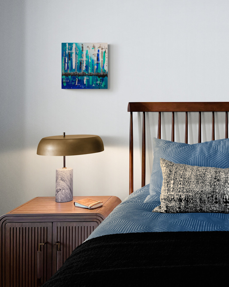 Insitu Cityscape Blue Tones Bedroom