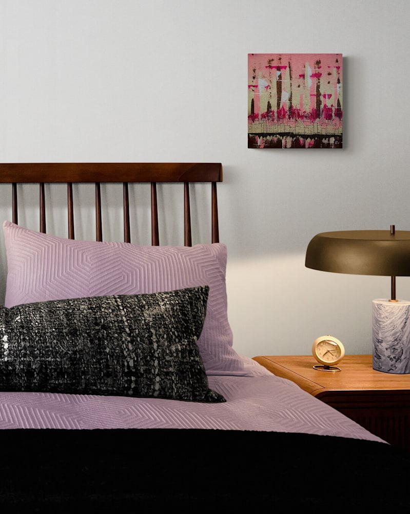 Insitu Cityscape Pink Tones Bedroom