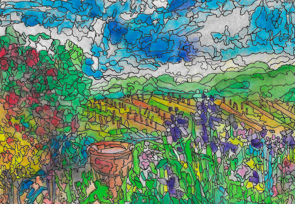 Lisa Domenic Glorious Day  watercolor Crossings Vineyard and Winery 202206   Copy