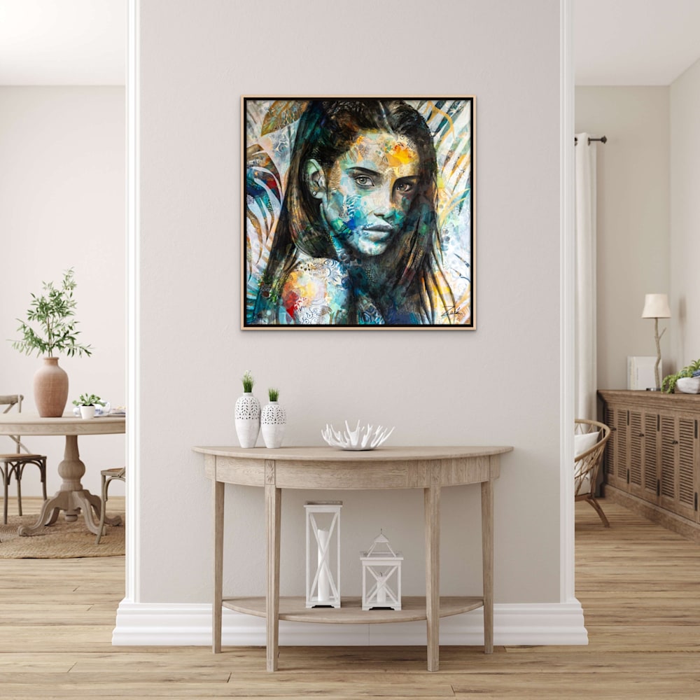 Tropical   Canvas 36x36 floating frame