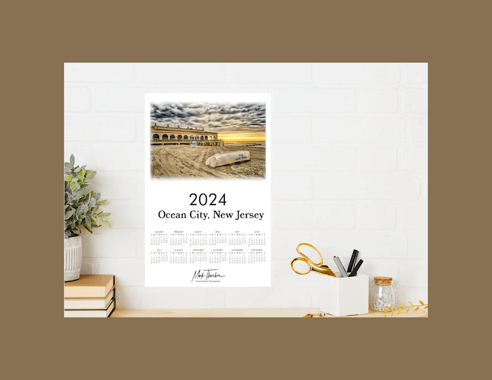 Ocean City New Jersey 2024 Poster Calendar Soaring Whales   Poster Calendar Template II Copy Jc2cop 