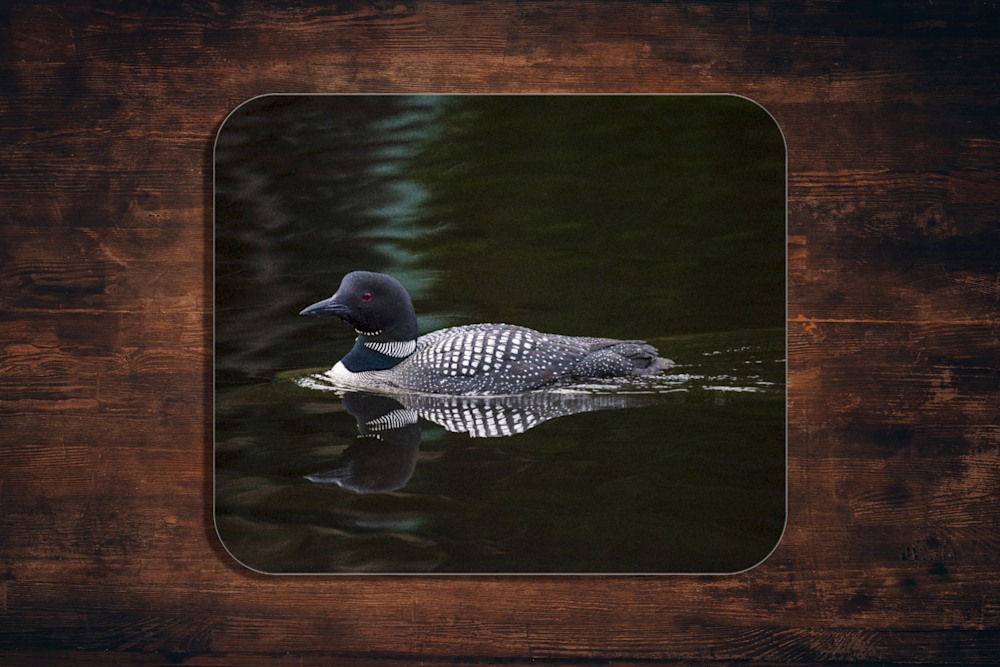 Mouse pads Loon dark background