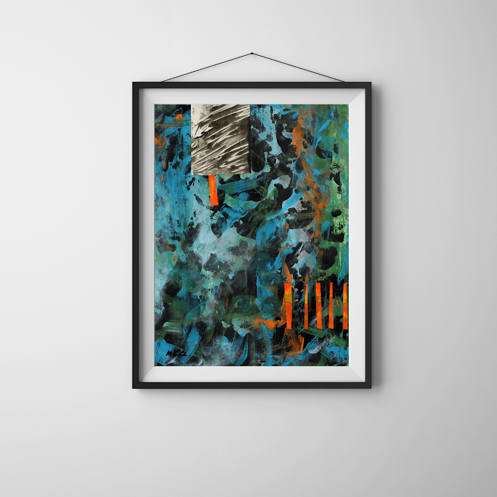 2034 White Simple Background Wall Art Mockup Instagram Post