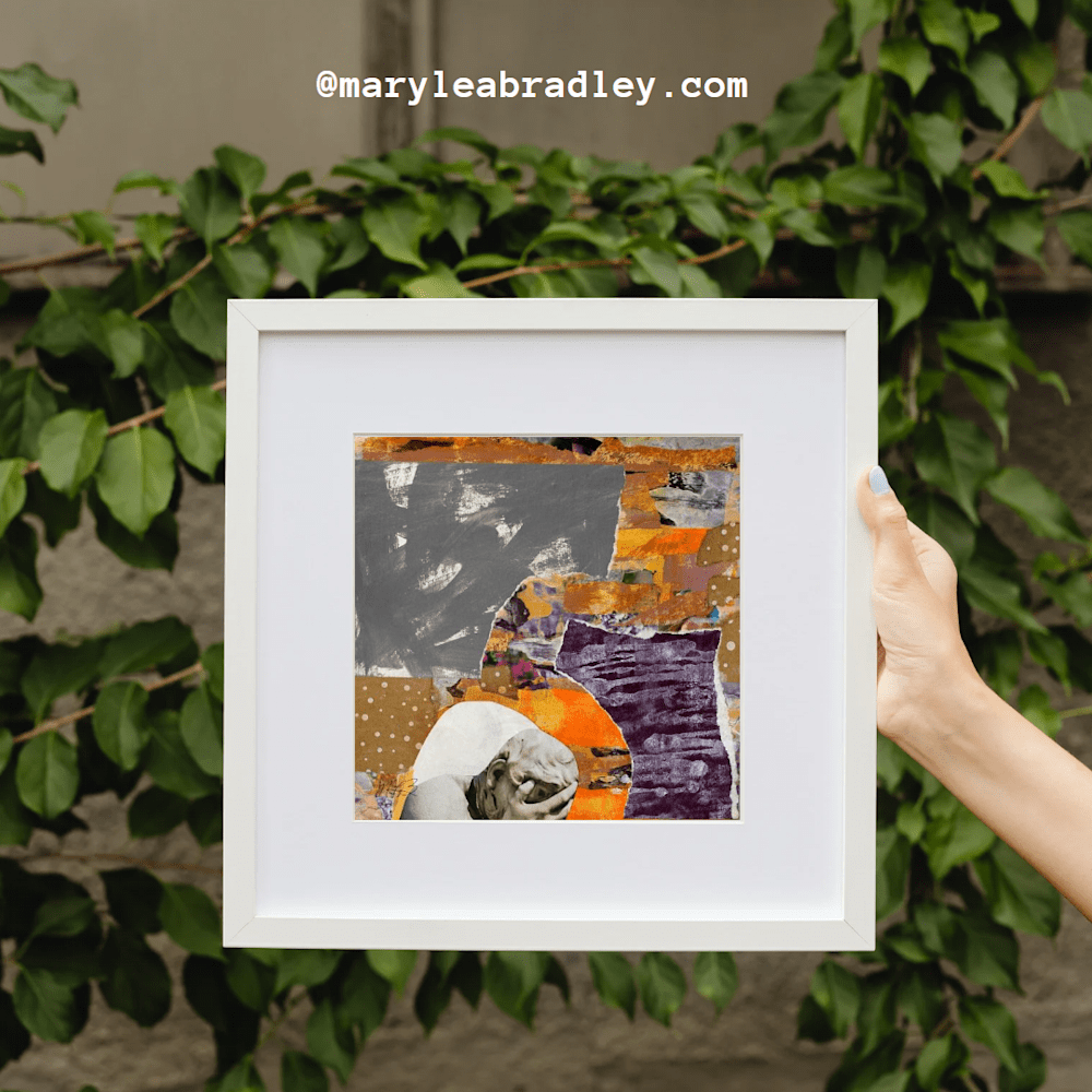 2035 Green Beige Art Photo Frame Mockup Instagram Post