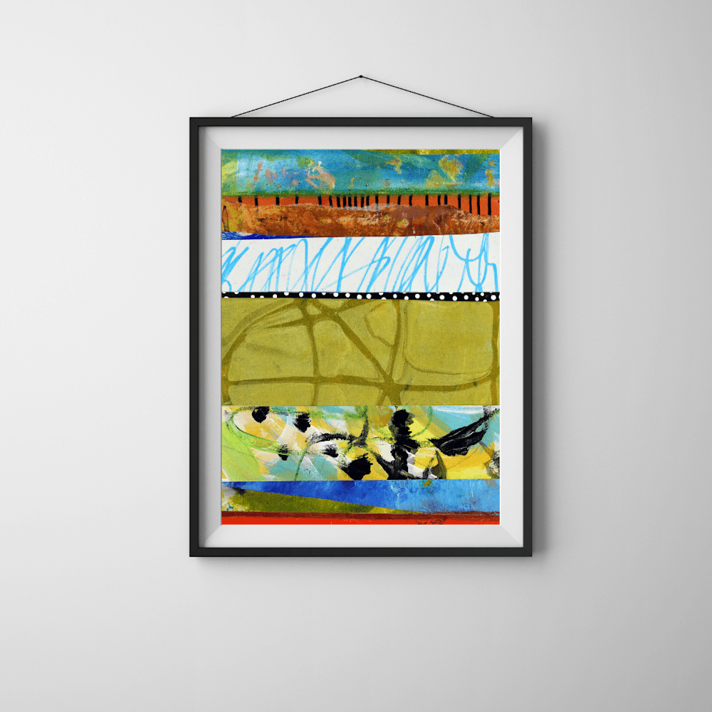 2036 White Simple Background Wall Art Mockup Instagram Post