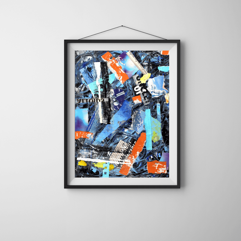 2037 White Simple Background Wall Art Mockup Instagram Post