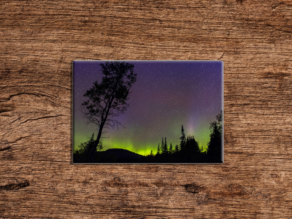 Northern lights trees magnet