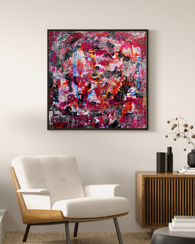 2047 Aesthetic Mid Century Modern Living Room Photography Wall Art Frame Mockup Instagram Post Portrait