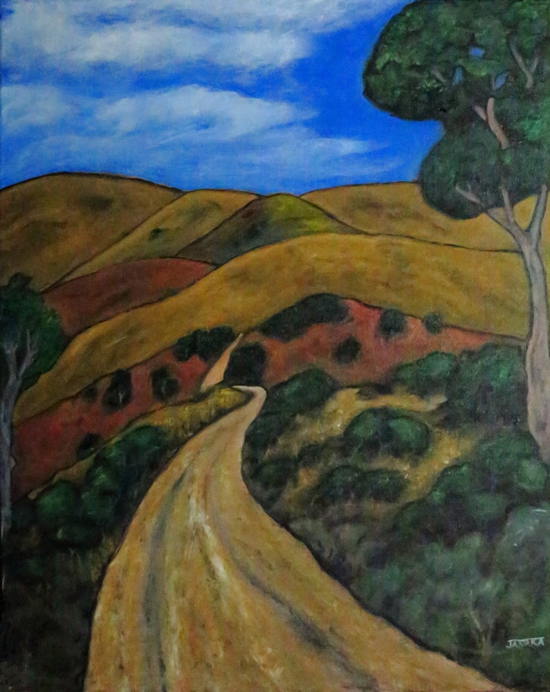 a trail through the hills(carmel valley)16x20 2023