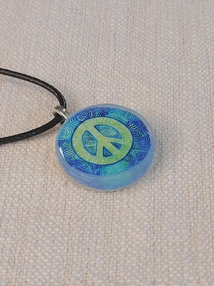 international peace blue round side