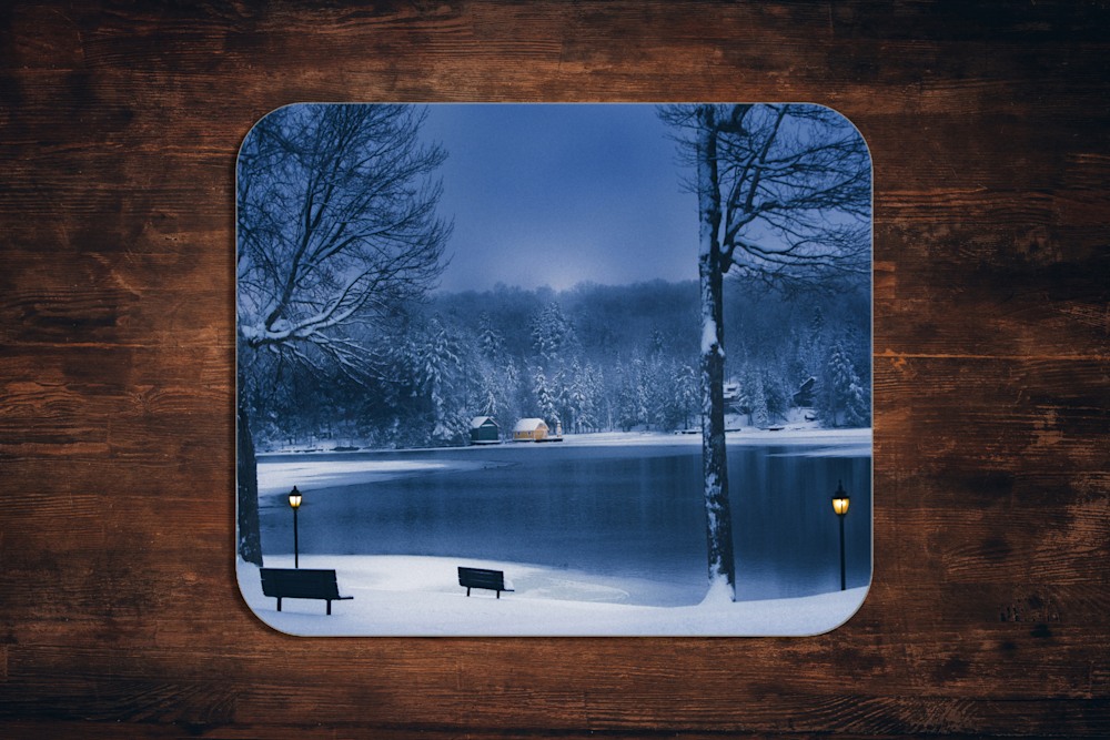 Old Forge Pond Classic Winter Mouse pads copy