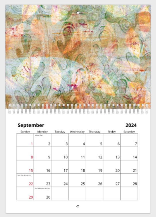 09 Sept 2024 Calendar
