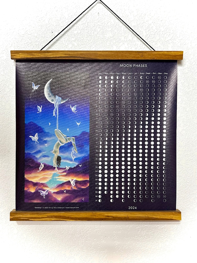 2024 Moon Calander hanging 