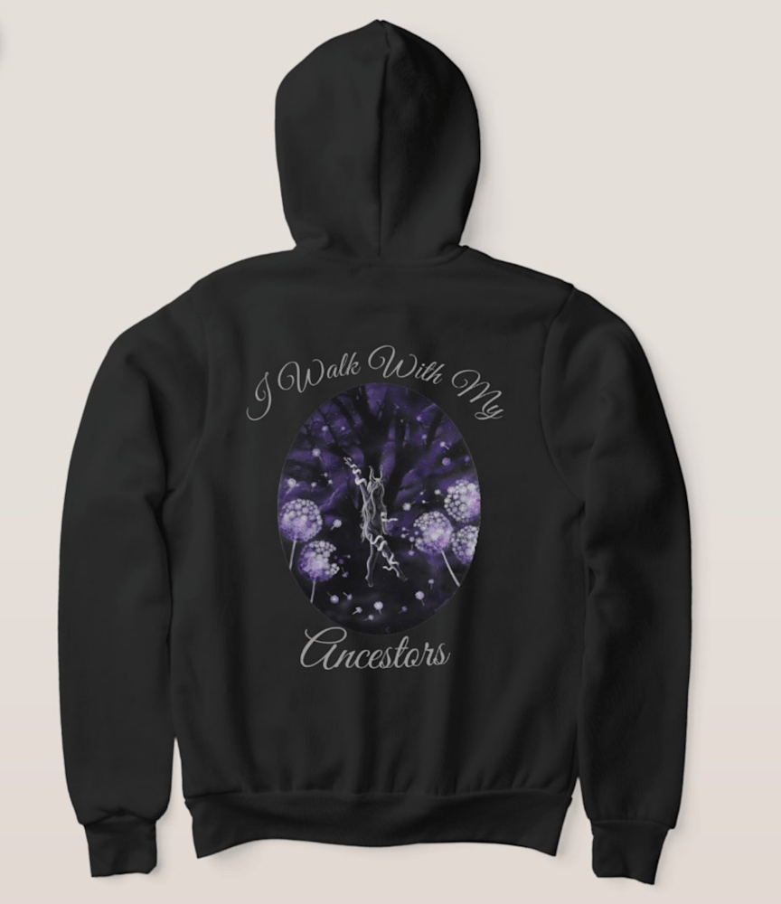 I Walk with my Ancestors zip up  flat