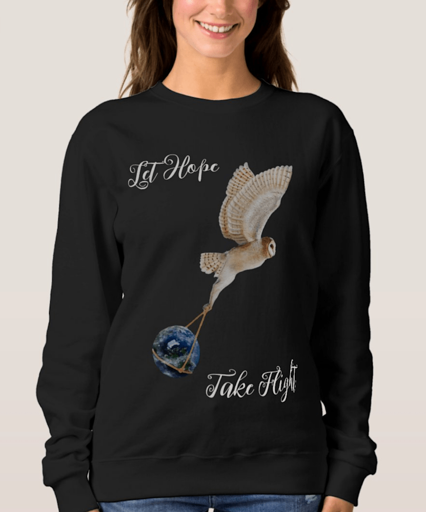 Take flight sweater with model