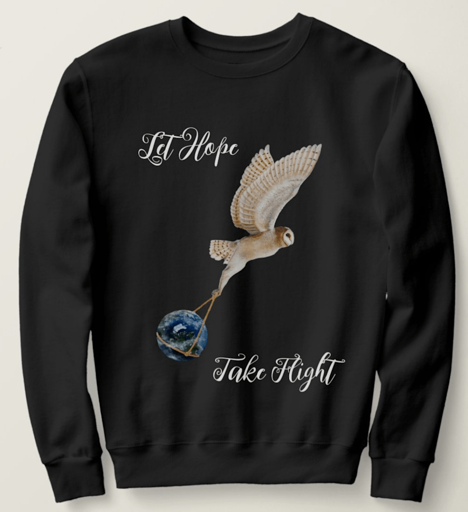 Let hope take flight sweater flat