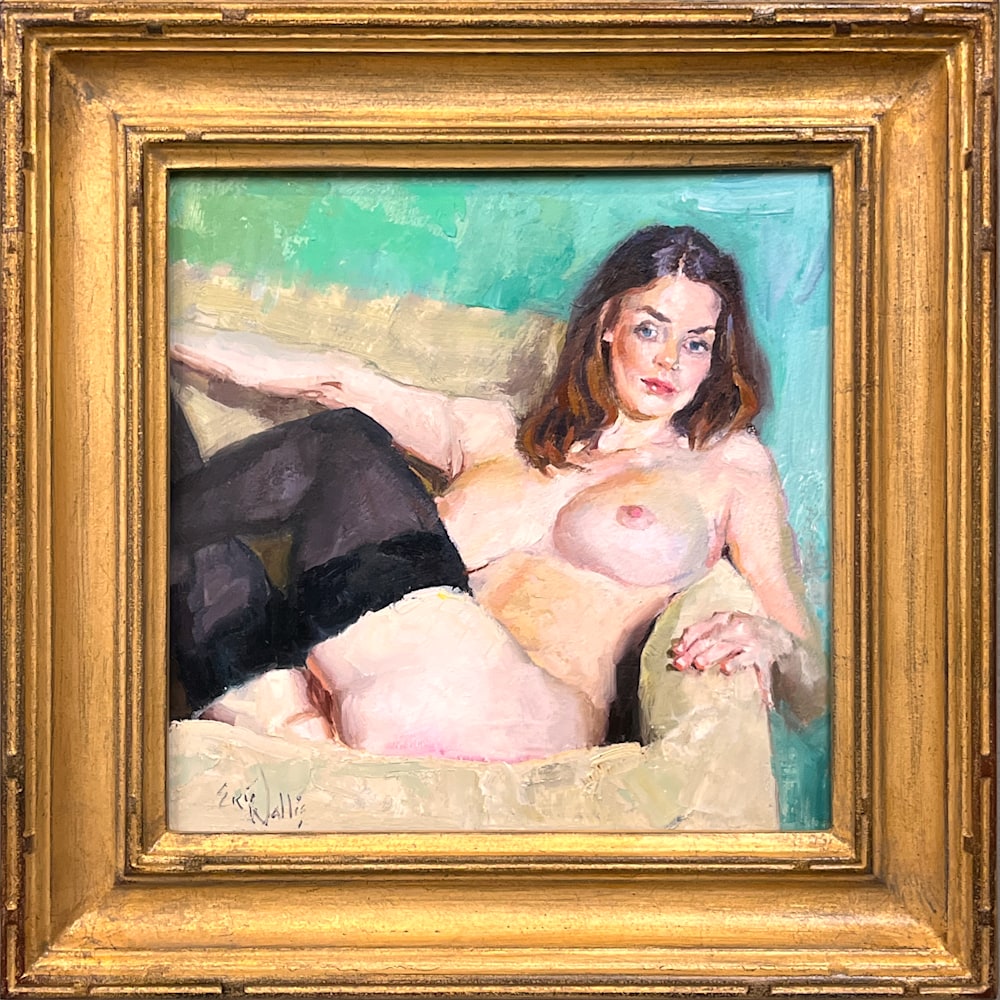 Nude With Green Background 10x10 o p 2020