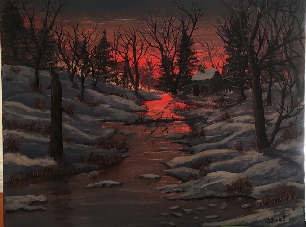 Fiery Winter Sunset SOLD