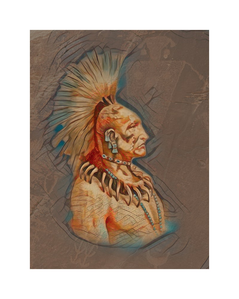 Chief 1 8x10 With 1 inch Border