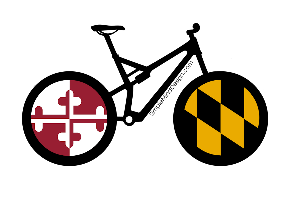 Jordan Mansour Maryland Flag Mountain Bike Sticker