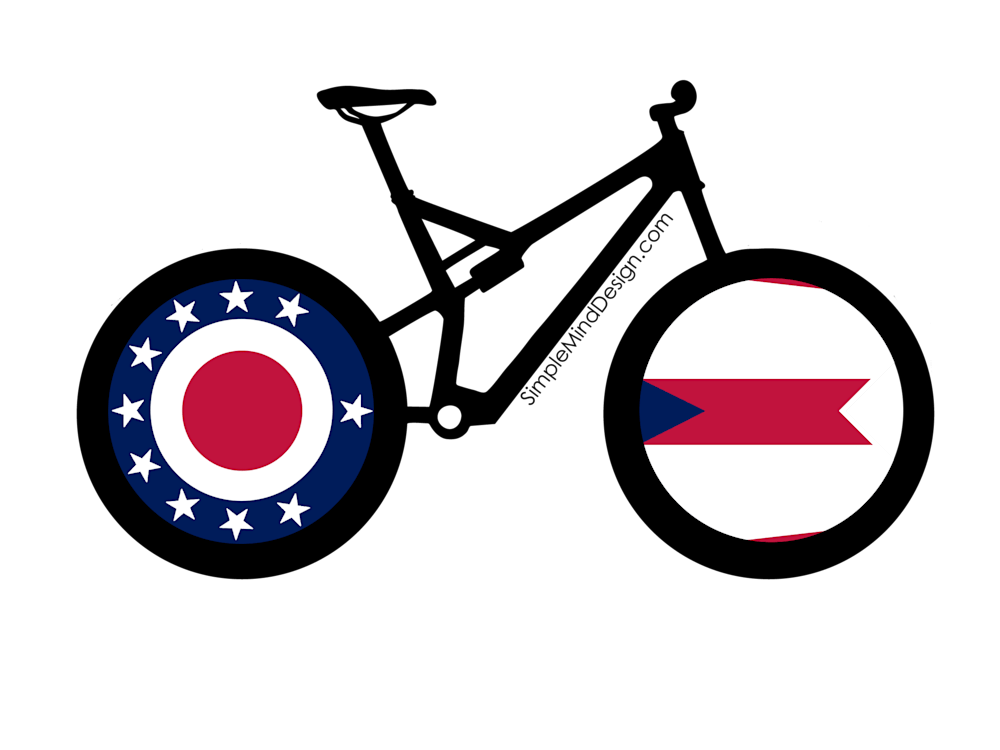 Jordan Mansour Ohio Flag Mountain Bike Sticker