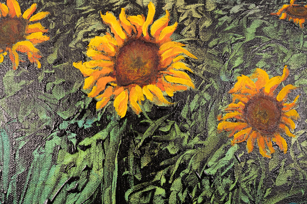 Moonrise Over Sunflowers detail1