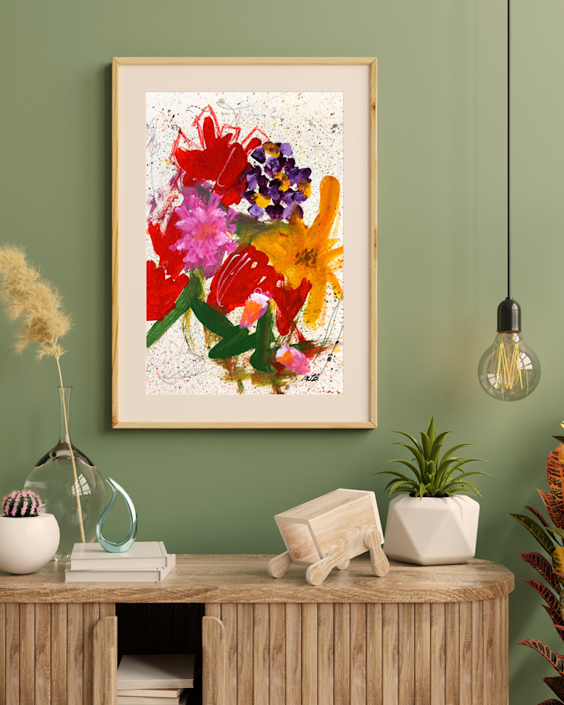 2138 Modern Living Room Wall Art Poster Wooden Frame Mockup Instagram Portrait Post