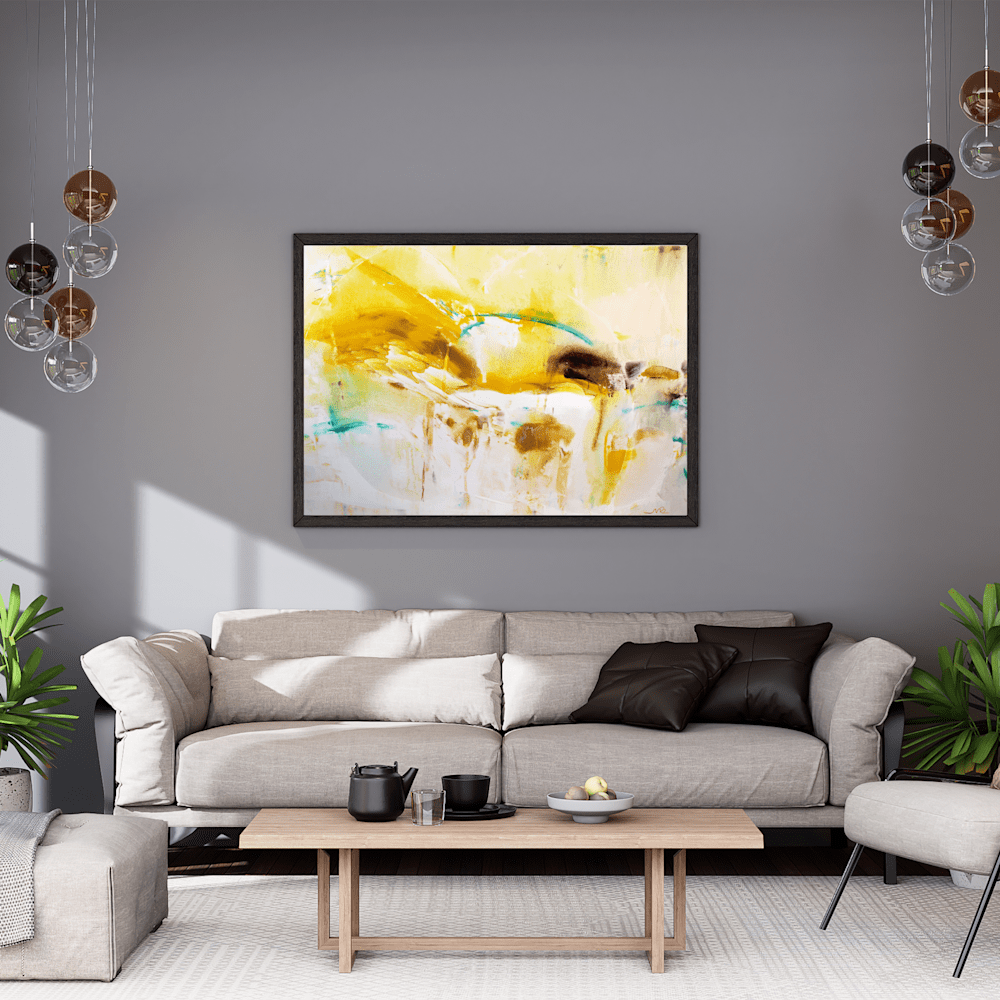 362 Grey and Green Modern Wall Art Mockup Instagram Post