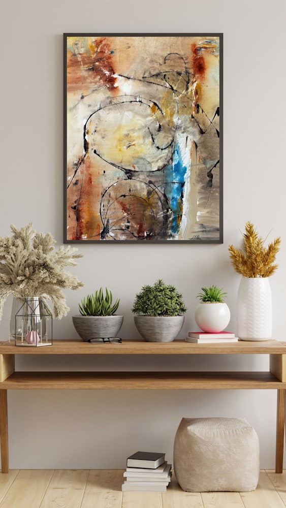 474 Modern Aesthetic Interior Entryway Wall Art Poster Frame Mockup Animated Instagram Story