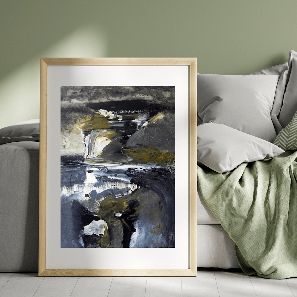 793 Grey Minimalist Art Wall Frame Mockup Instagram Post