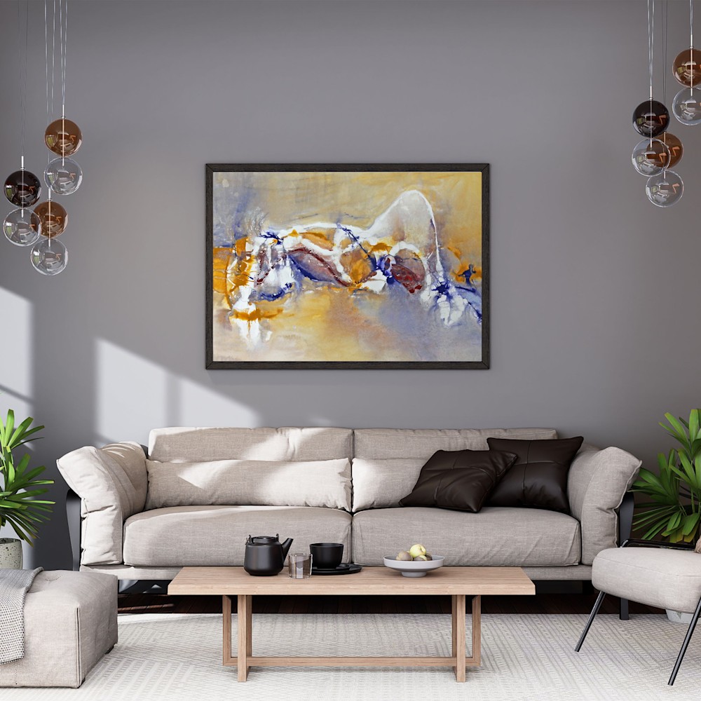 899 Grey and Green Modern Wall Art Mockup Instagram Post