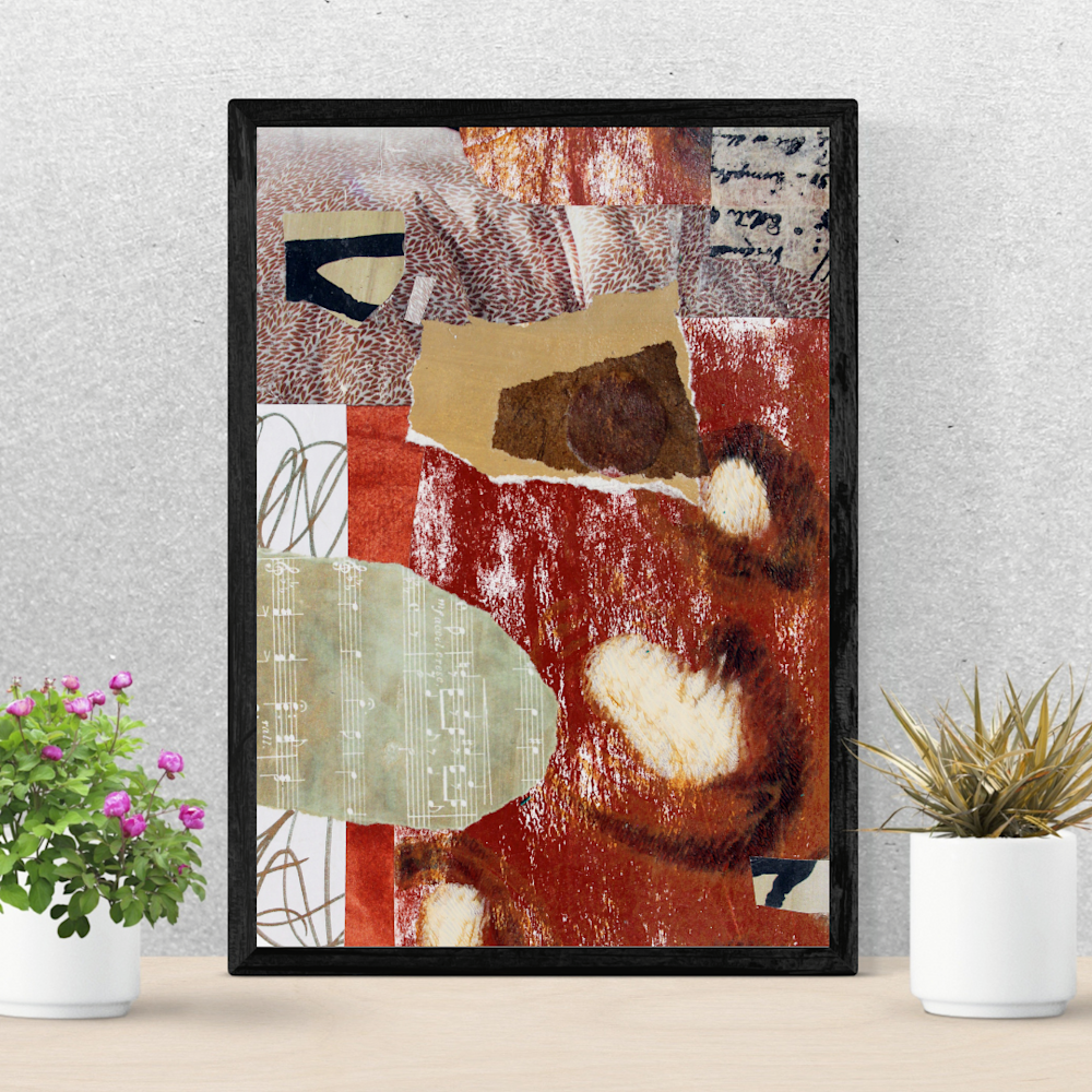 2096 Peach & Grey Simple Printable Wall Art Instagram Post