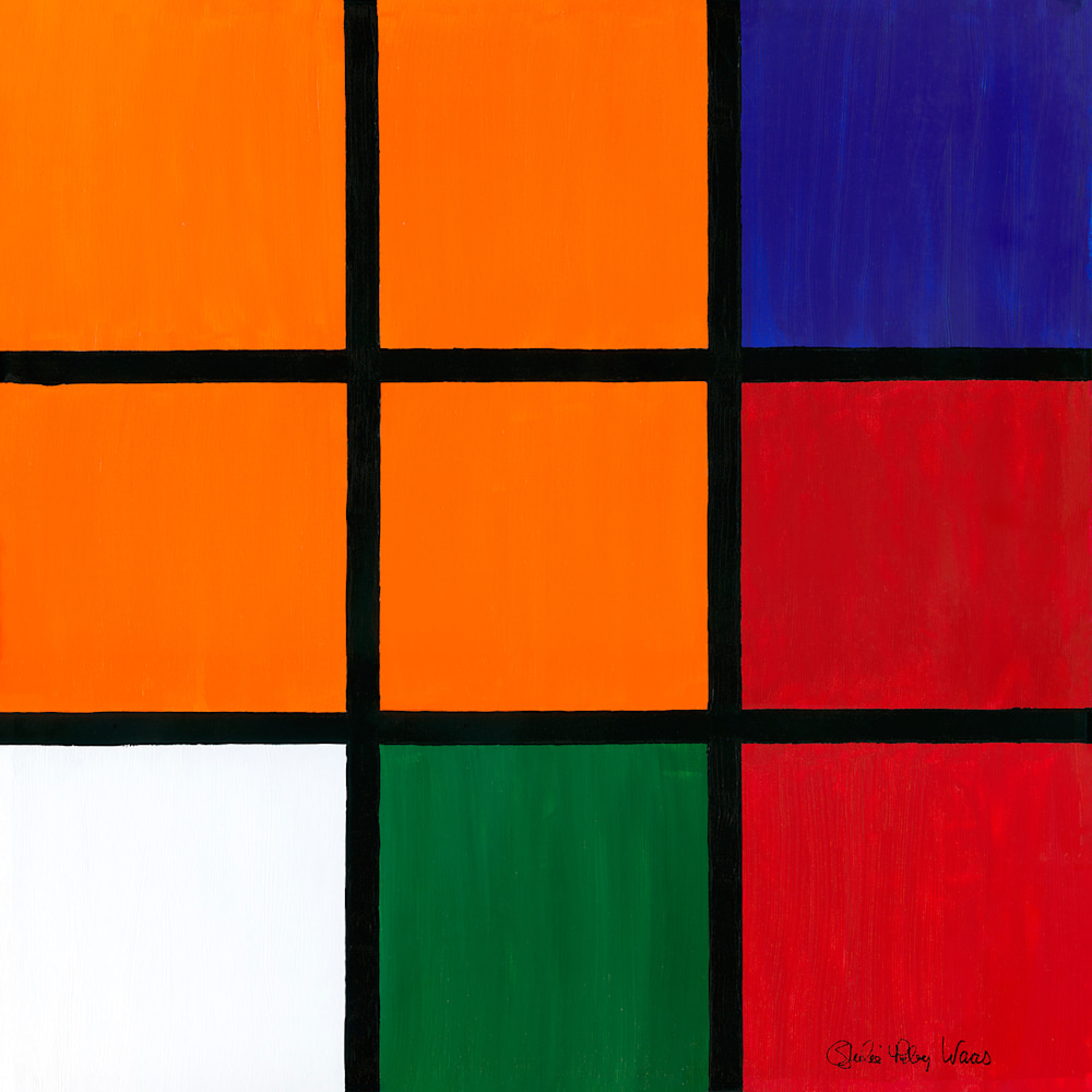 Rubik's Cubism #5 Art | Intuitive Abstract Art by Julie