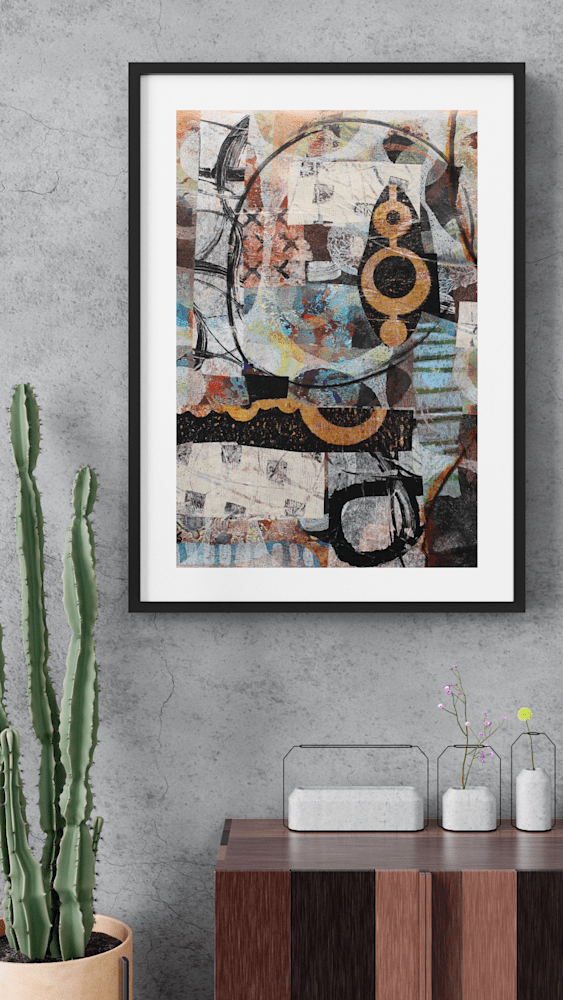 2140 Gray Minimalist Wall Art Mockup Instagram Story