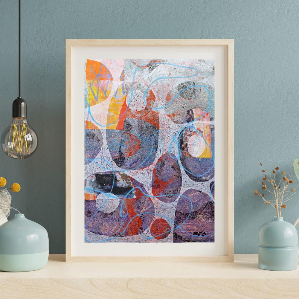 2142 Green Watercolor Art Wall Frame Mockup Instagram Post