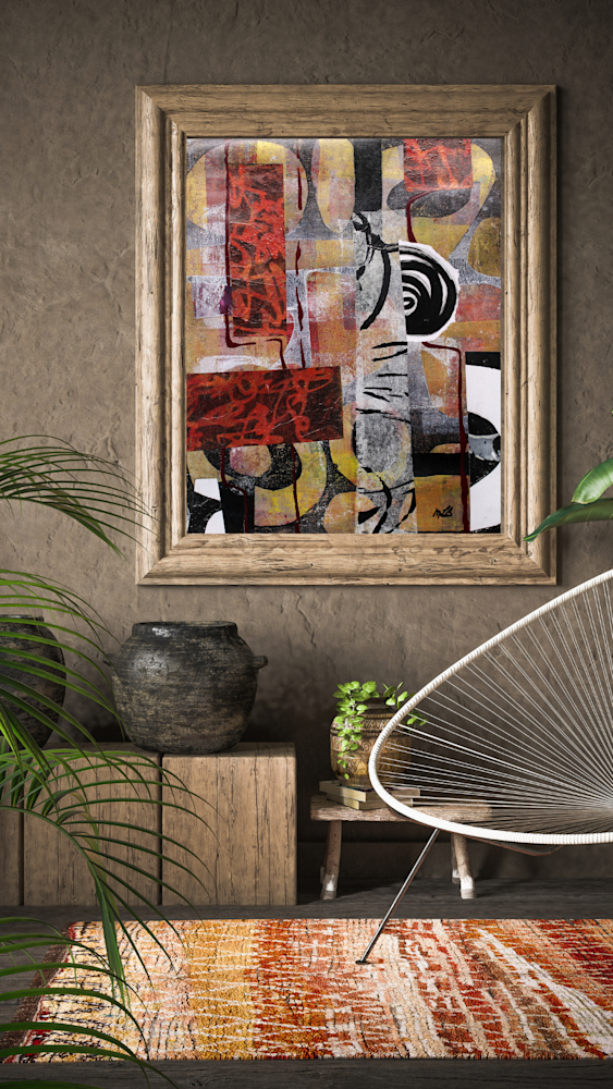 2146 Dark Gray 3d Wall Art Frame Mockup Instagram Story