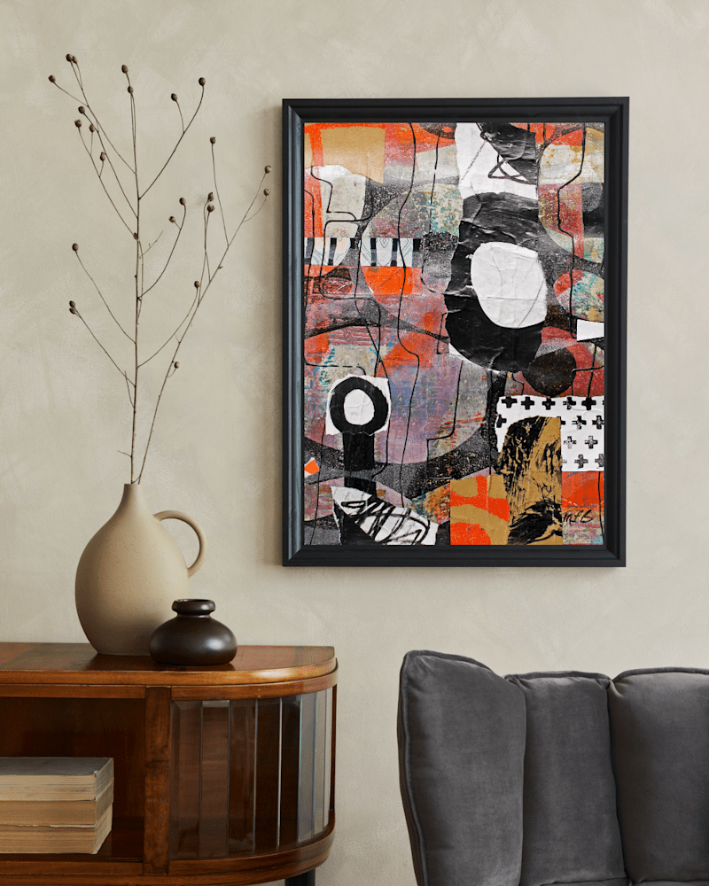 2151 Aesthetic Mid Century Modern Interior Wall Art Poster Frame Mockup Instagram Post