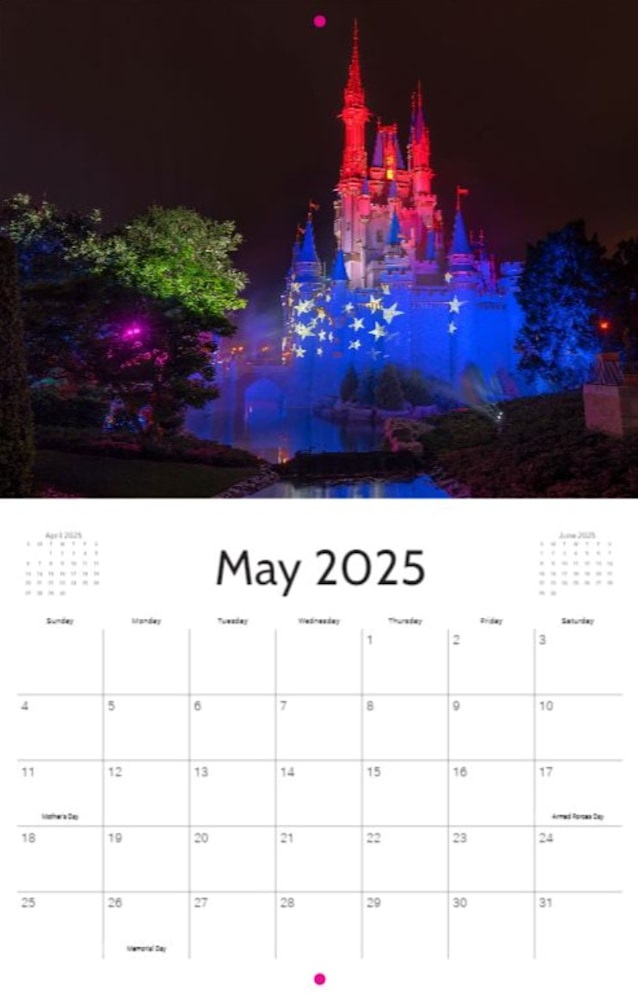 Disney Calendar May 2025