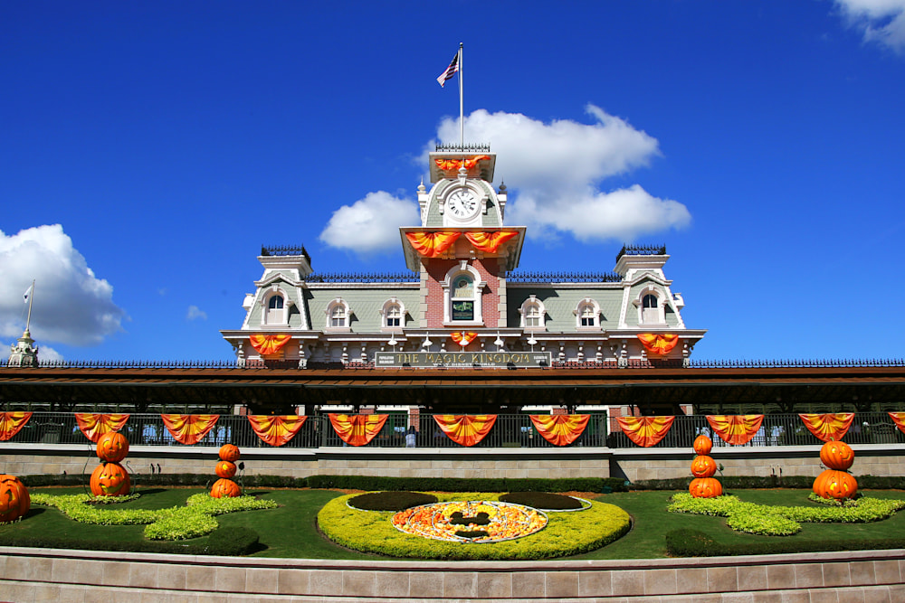 Halloween Train Station Disney Halloween Coffee Mug Photography Art William Drew Photography