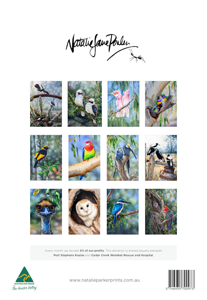 B109084 JLFAP   2025 Calendar 340x235mm PORTRAIT Birdlife V5 PRINT LR 26
