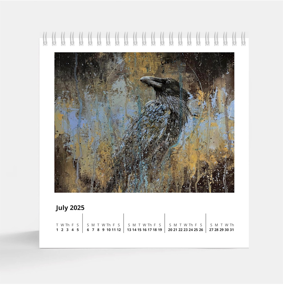 Bob Gherardi 2025limitededition8x8inchblackseriesdeskcalendar