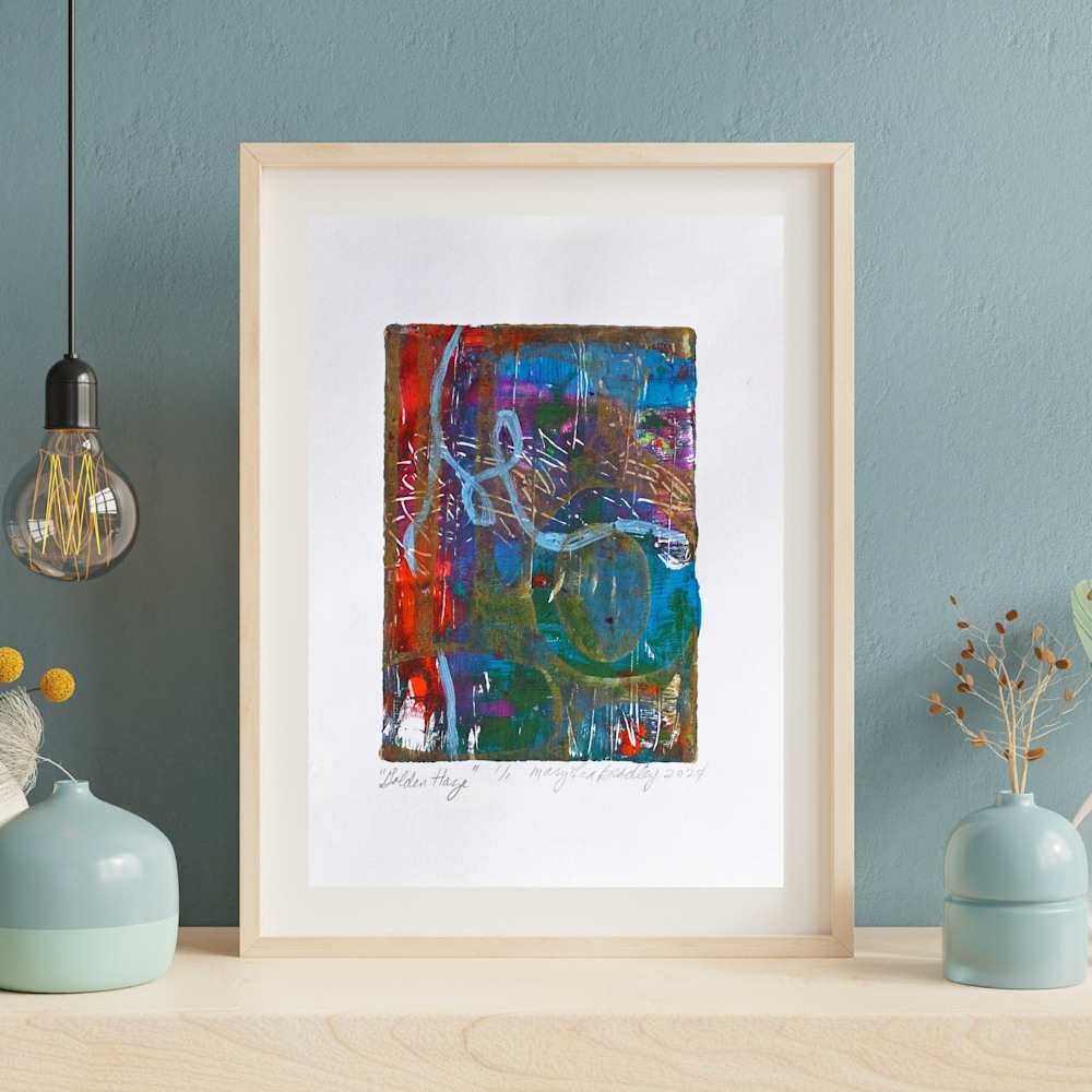 2229 Green Watercolor Art Wall Frame Mockup Instagram Post