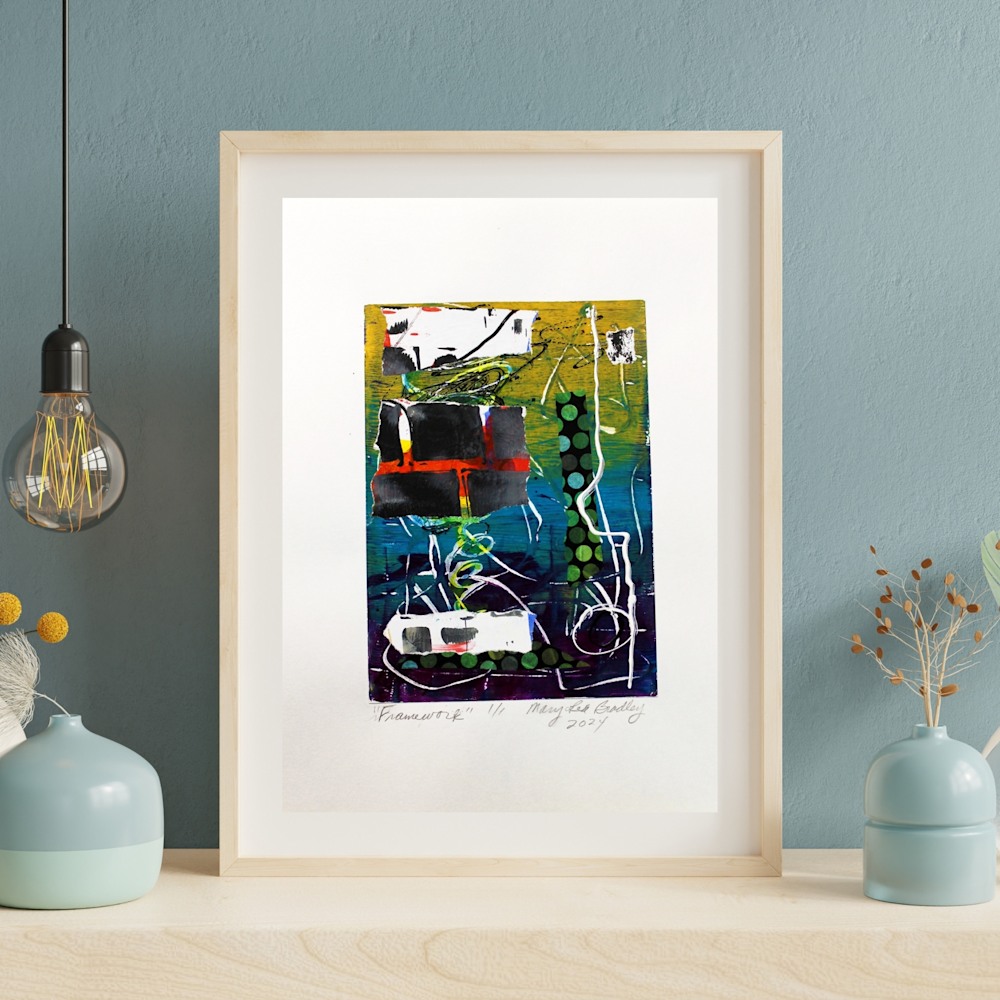 2226 Green Watercolor Art Wall Frame Mockup Instagram Post